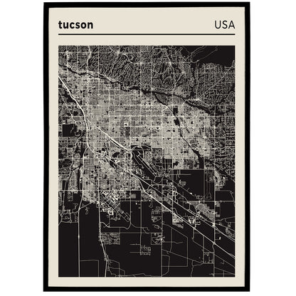 Tucson USA - City Map Poster