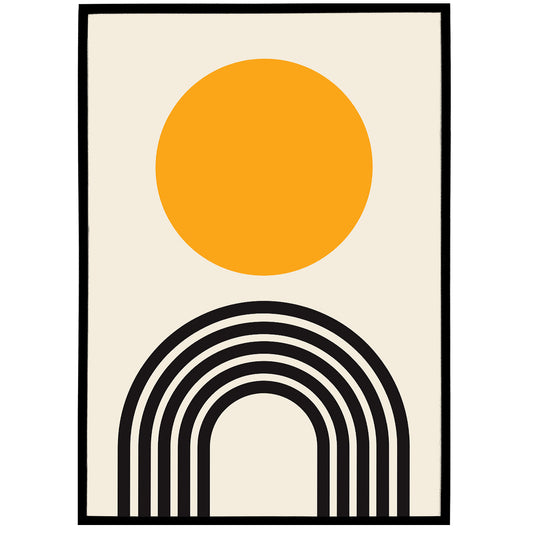 Geometric Sun Poster