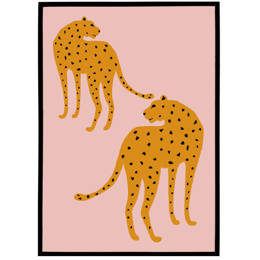Jungle Cats Pink Print