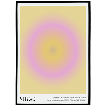 Virgo Zodiac Sign Colorful Poster