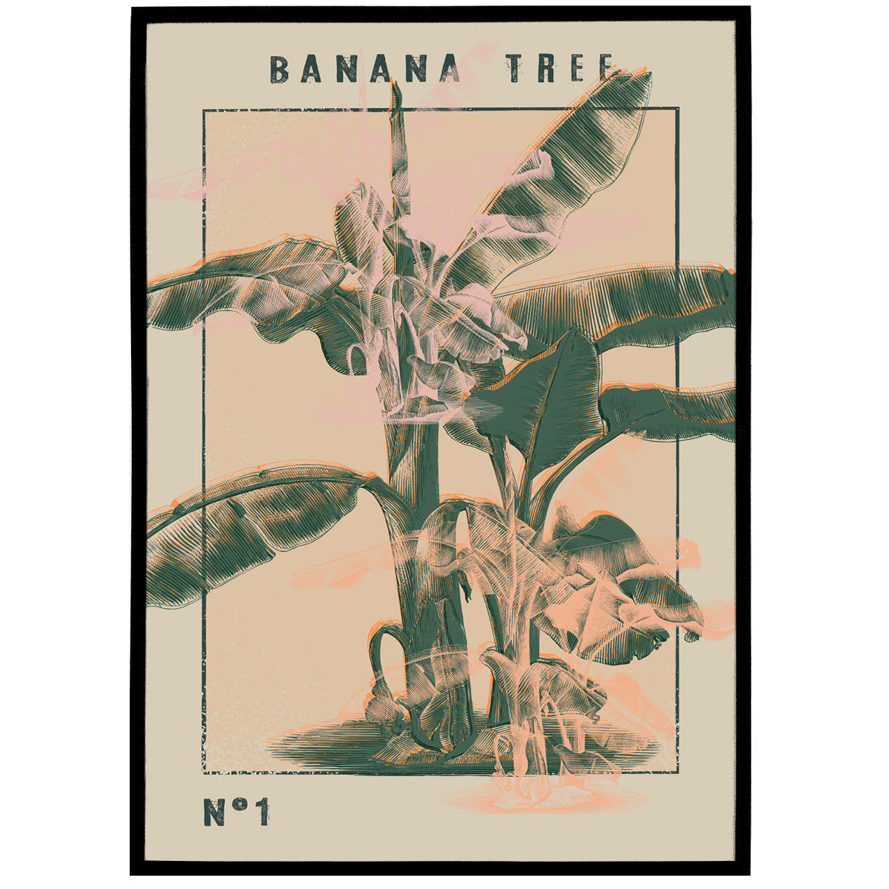 Vintage Banana Tree Art Print