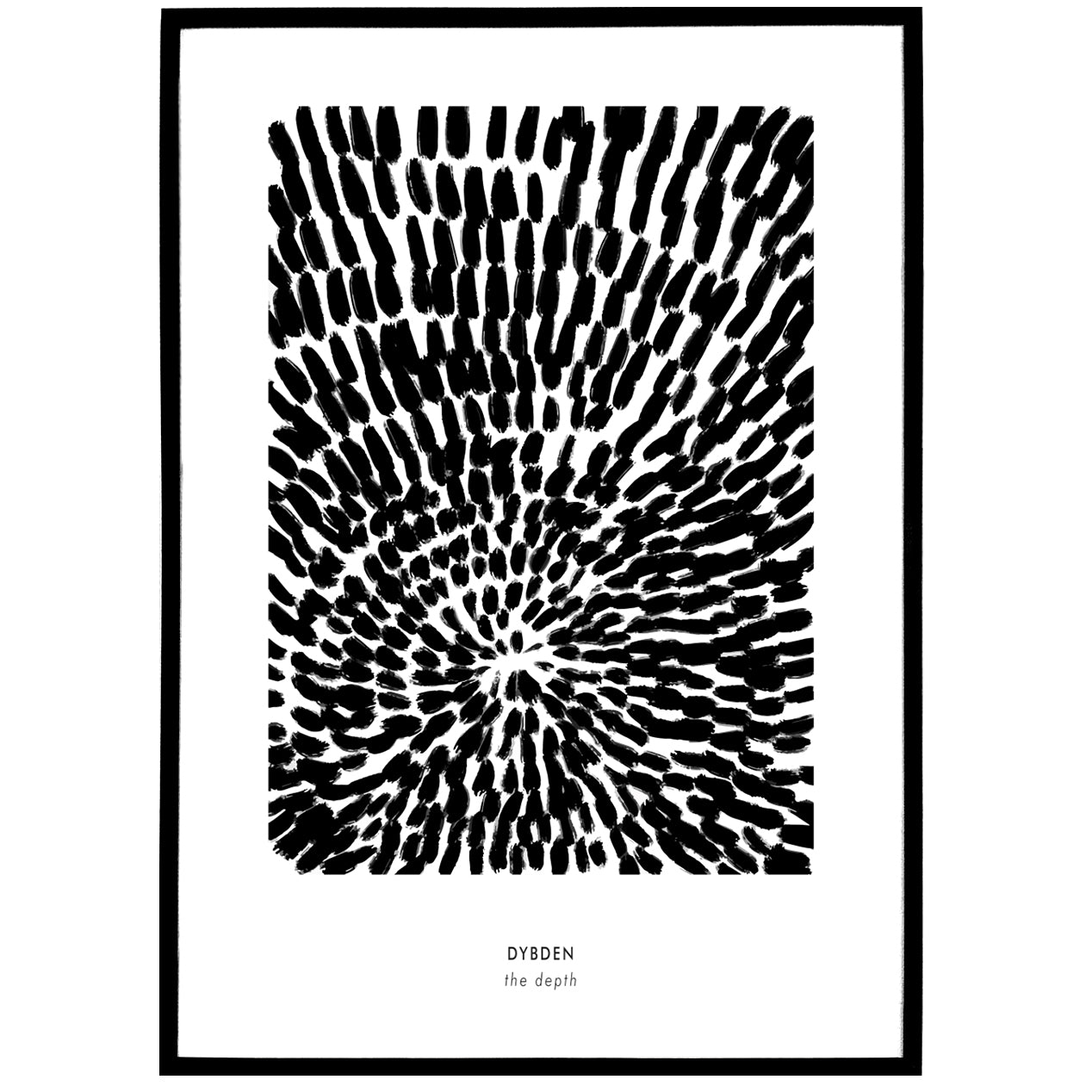B&W The Depth, Abstract Poster