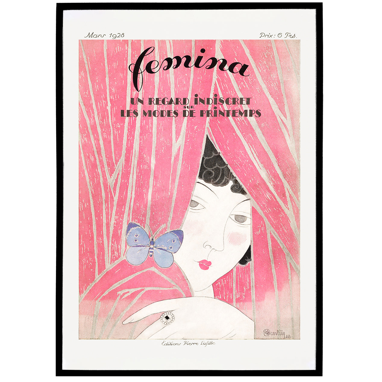 1928 Fashion Magazine Femina Poster