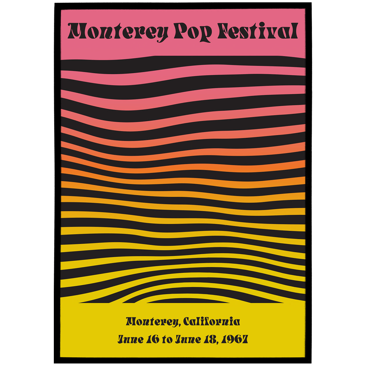 Monterey Pop Festival 1967 Vintage Poster