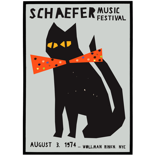 Jazz Festival Cat Poster