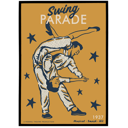 Swing Parade Retro Music Poster
