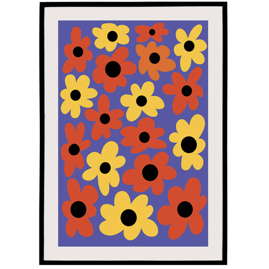 Retro Flower Market 70s Poster - HypeSheriff