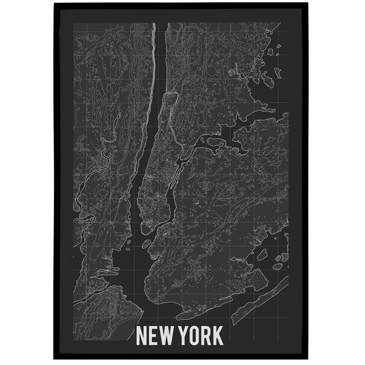 Minimalist New York Map Poster