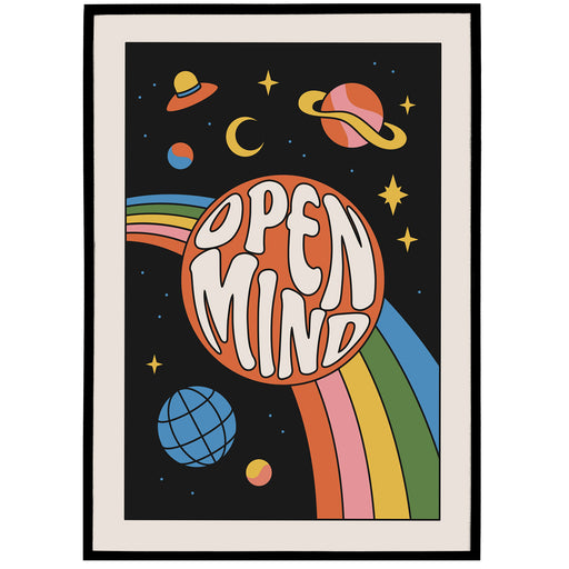 Open Mind 70s Retro Poster