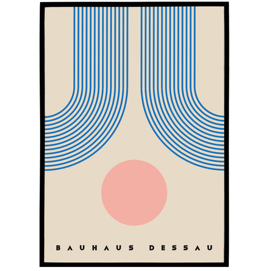 Retro Geometric Bauhaus Poster