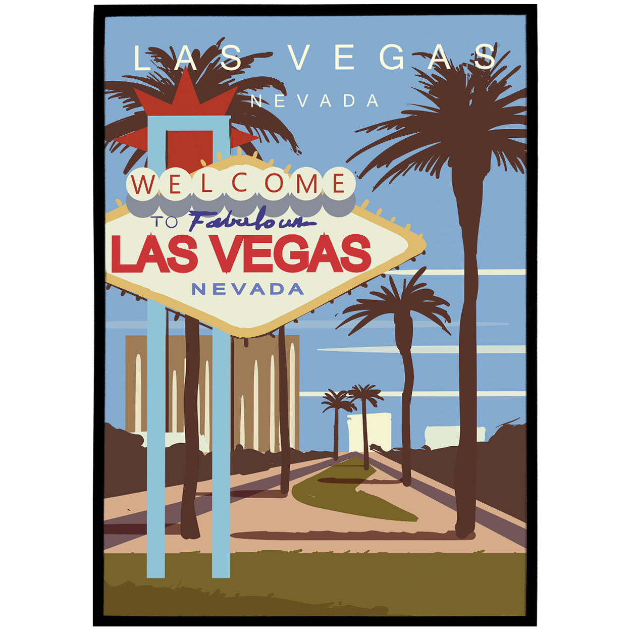 Las Vegas Retro Poster | Iconic Posters, Original Art Prints ...