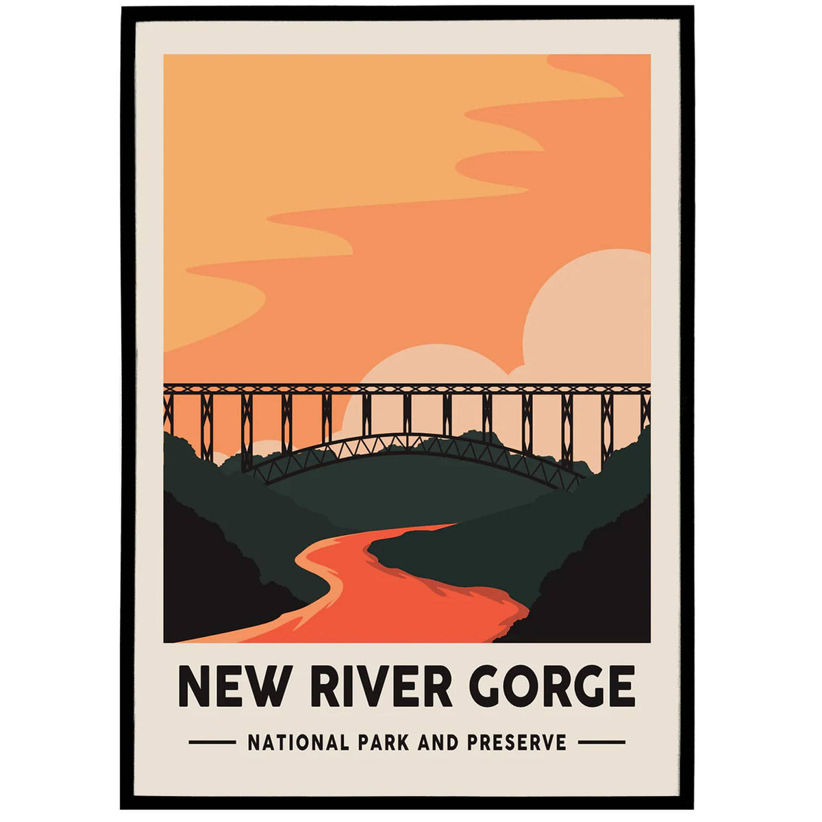 New River Gorge National Park and Preserve Poster — HypeSheriff US