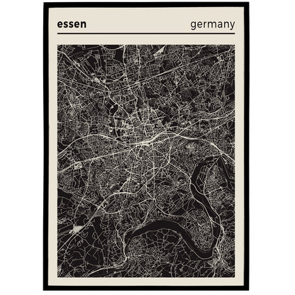 Essen Germany Map Poster