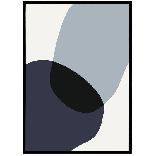 Graphite Scandinavian Abstract Poster - HypeSheriff