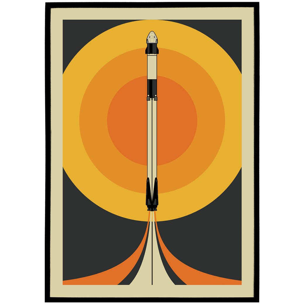Falcon Rocket - Space Travel Poster