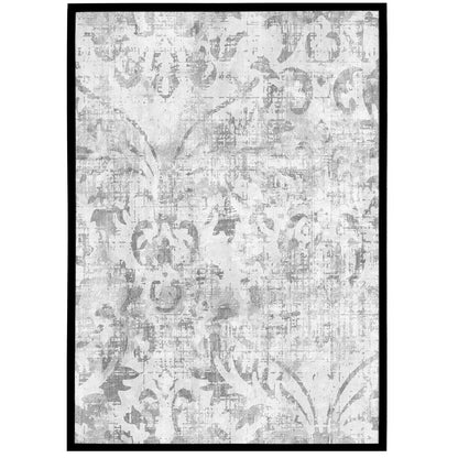 Monochrome Scandinavian Floral Poster