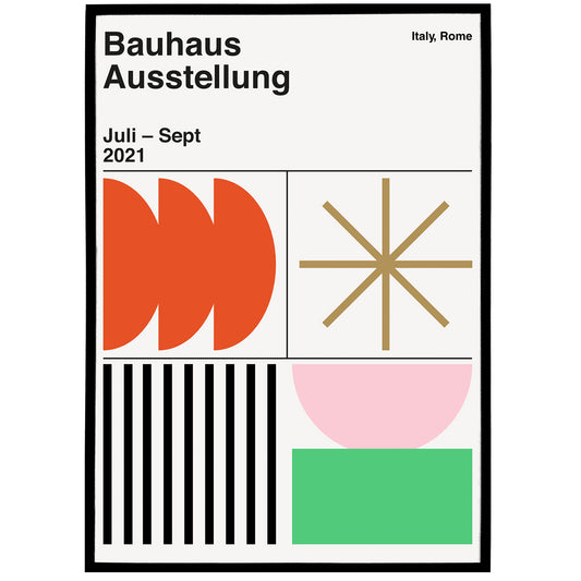 Bauhaus Exhibition in Rome Poster