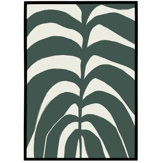 Green Leaf Minimalist Poster