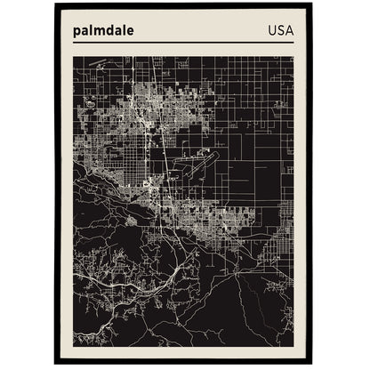 Palmdale, CA - City Map Poster