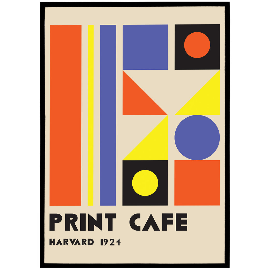 Vintage Print Cafe Poster