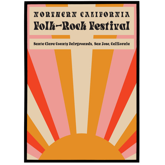 Northern California Folk-Rock Festival 1968 Poster