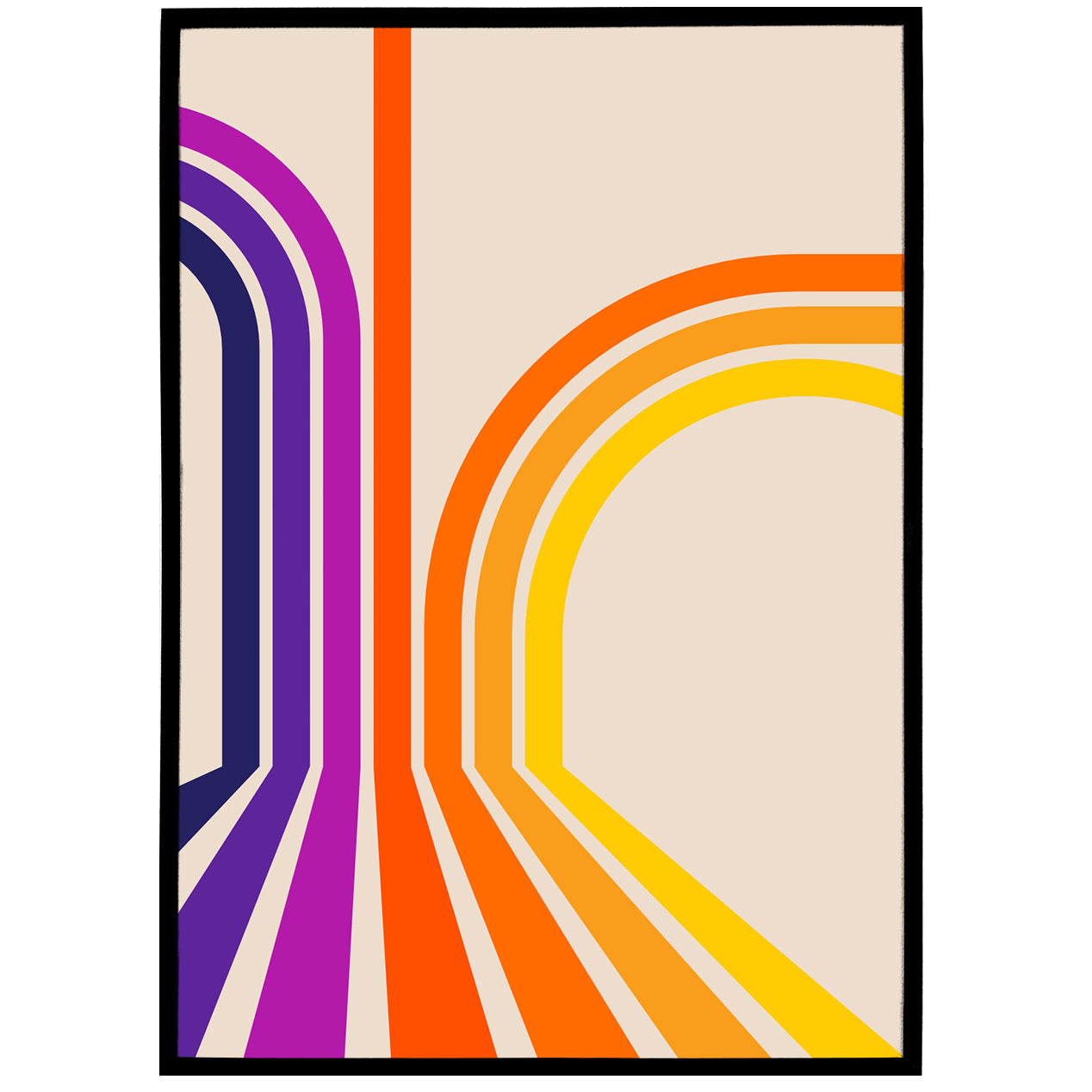 Retro Rainbow Arches Poster