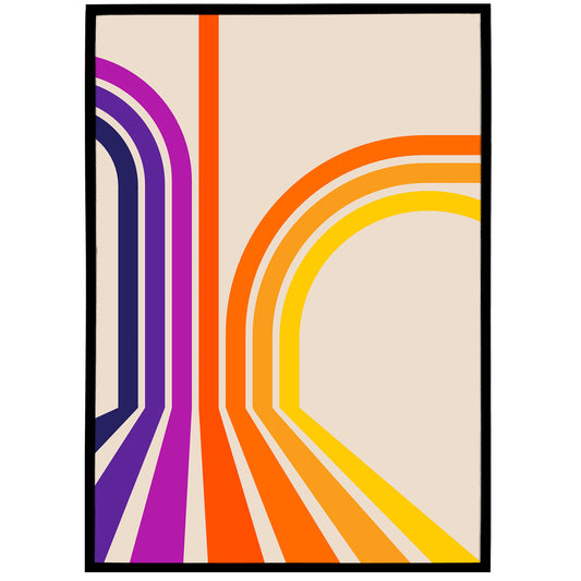 Retro Rainbow Arches Poster