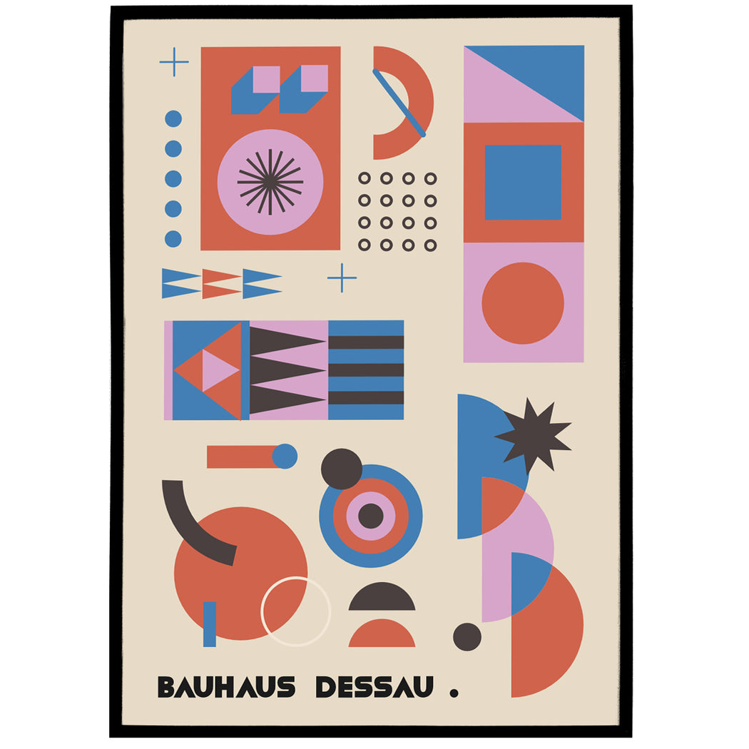 Bauhaus Dessau Retro Poster