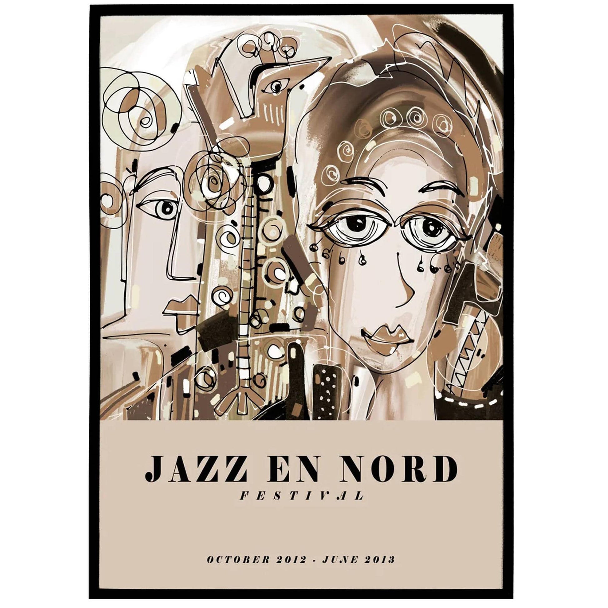 Beige Jazz En Nord Festival Poster - HypeSheriff
