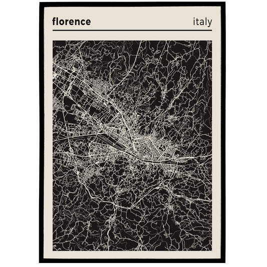 Florence, Italy Map Poster