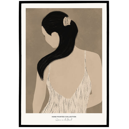 Woman on the Beach | Hand-Painted Collection Poster
