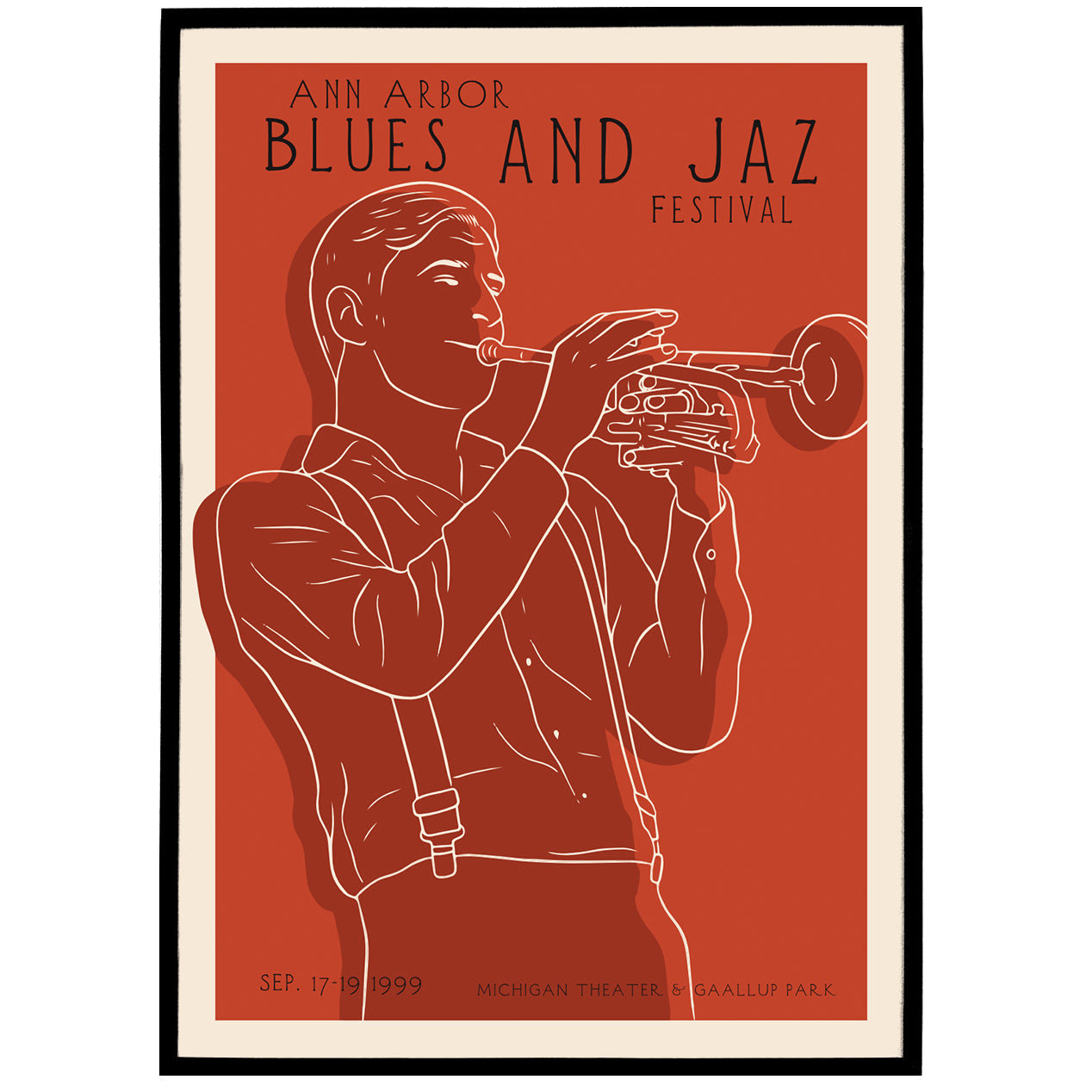 Line Art Jazz Festival Poster