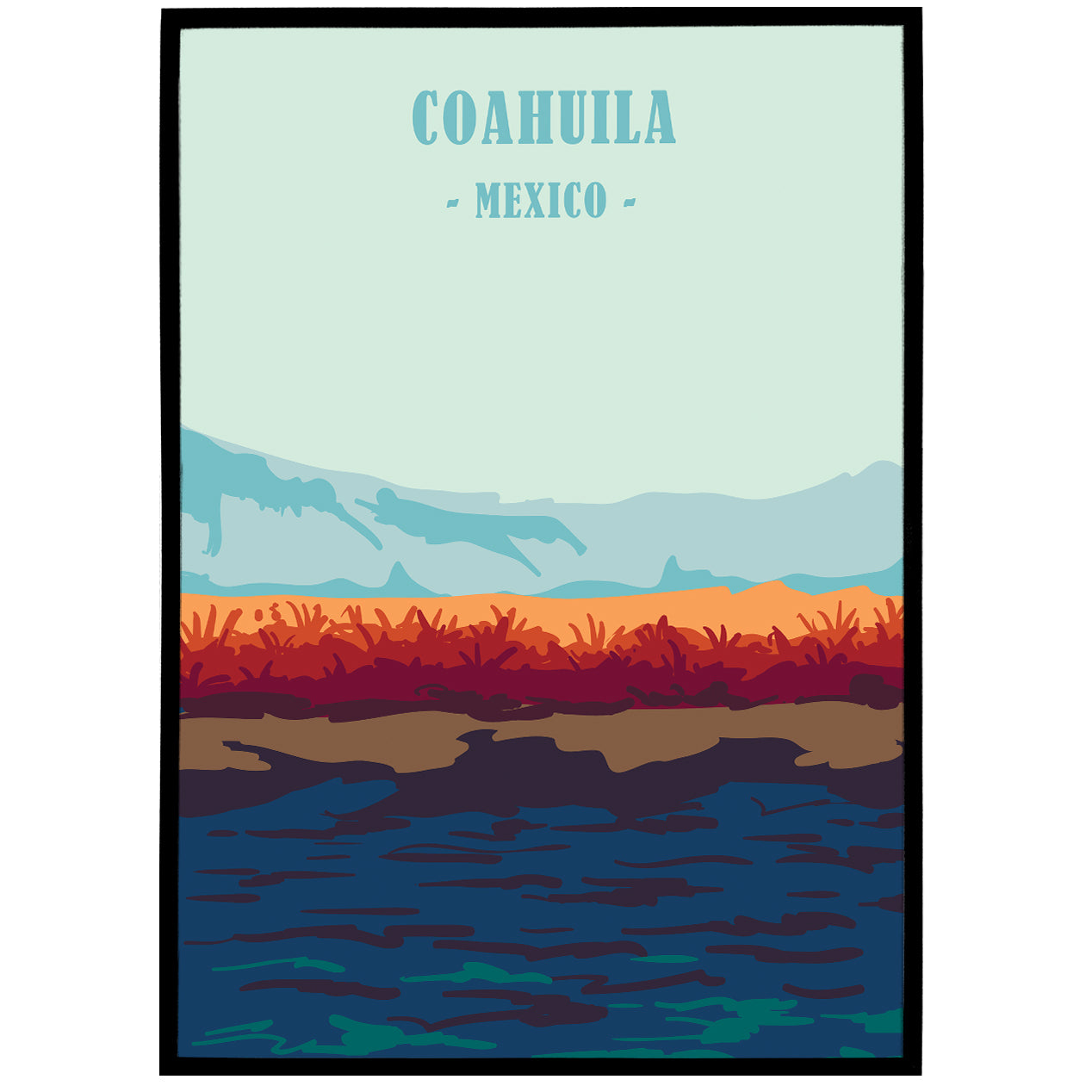 Coahuila - Mexico Travel Poster