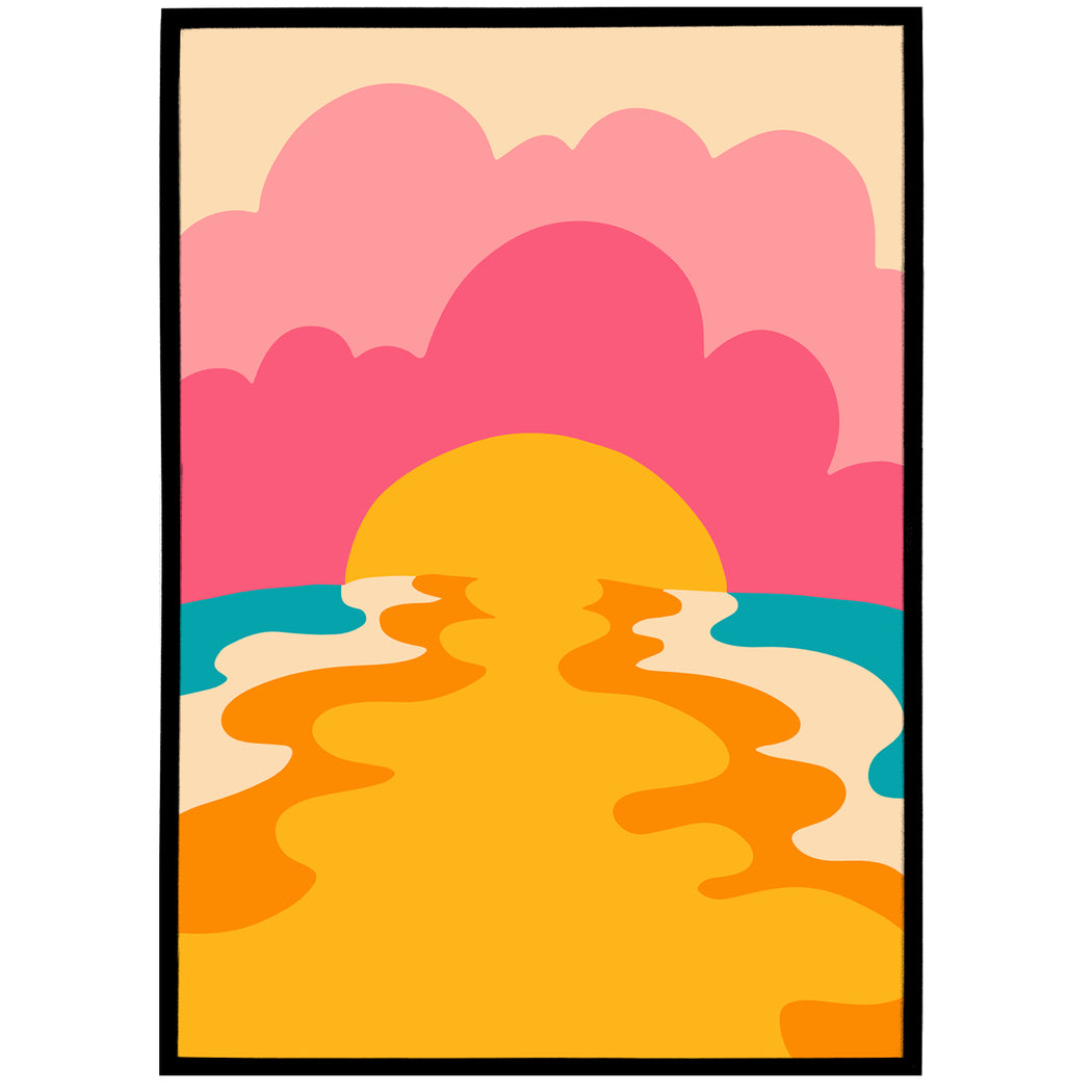 Colorful Pastel Sunset Poster