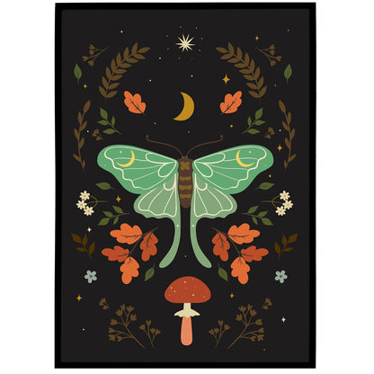 Boho Chic Art Print - Moth