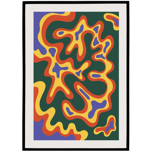 Colorful Groovy Abstract Poster