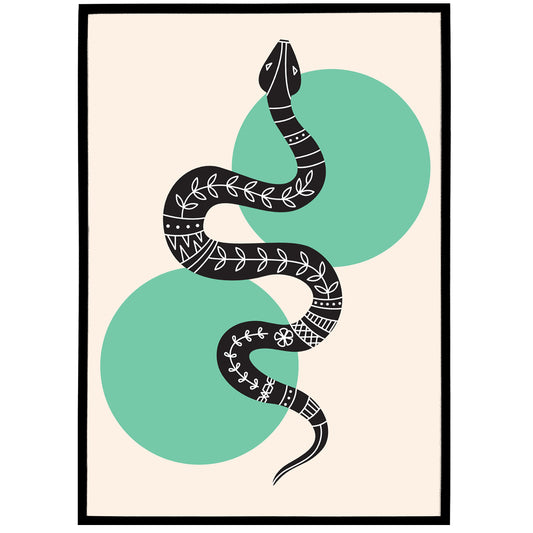 Folk Snake Illustration Print