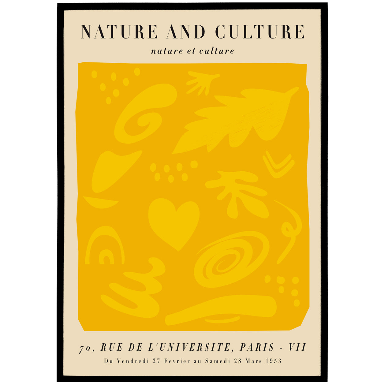 Nature and Culture - french exhibition poster