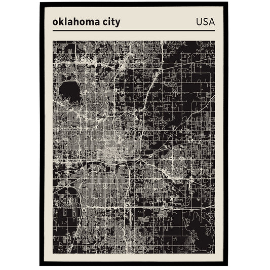 Oklahoma City Map Poster
