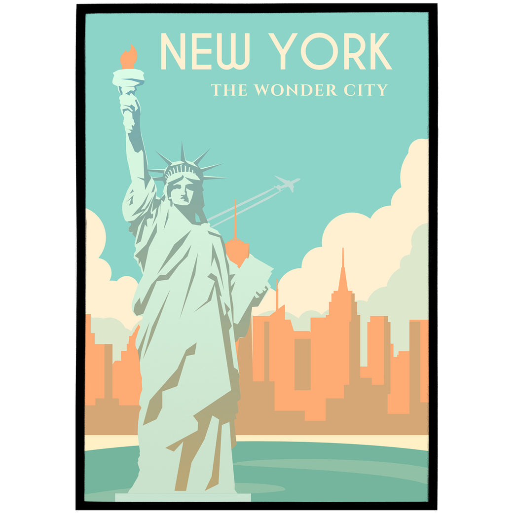 NEW YORK CITY - vintage travel poster