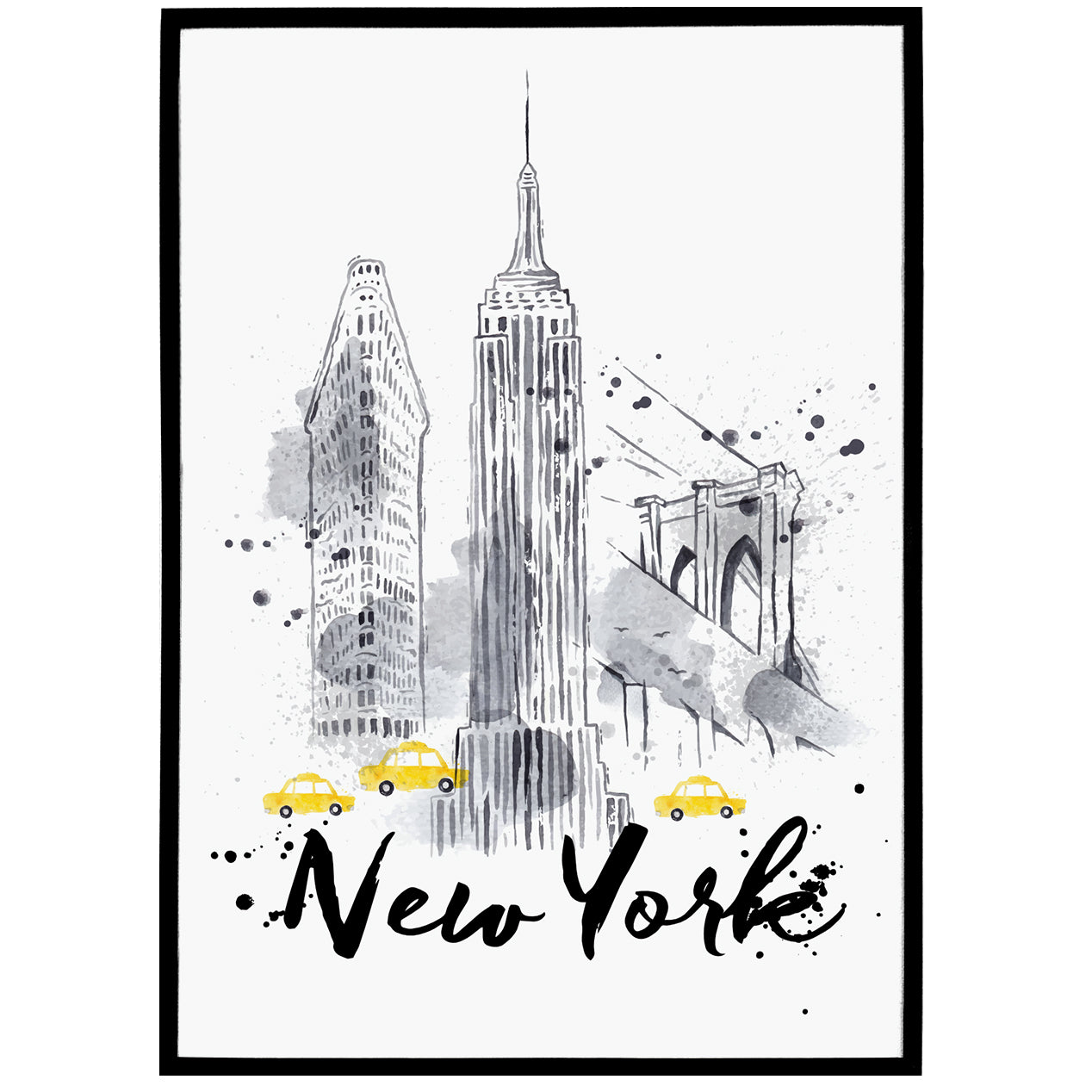 Watercolor New York City Illustration - Giclee Art Print