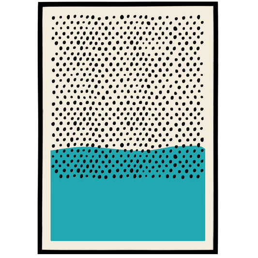 Blue Ocean Mid Century Poster