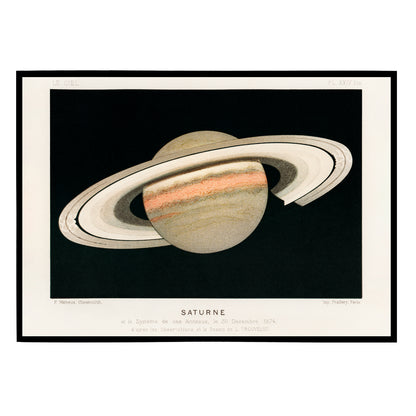 1877 Planet Saturn - French Vintage Poster