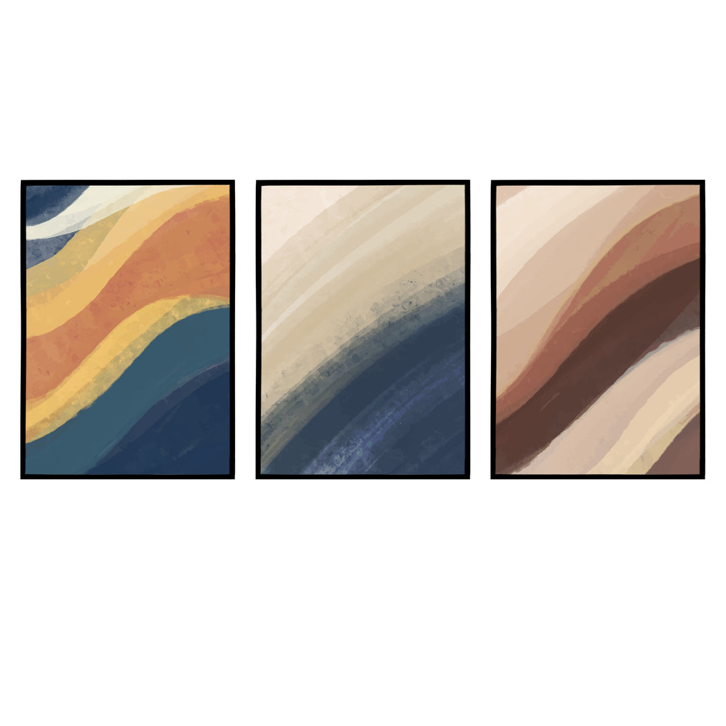 Set of 3 Abstract Beach Prints