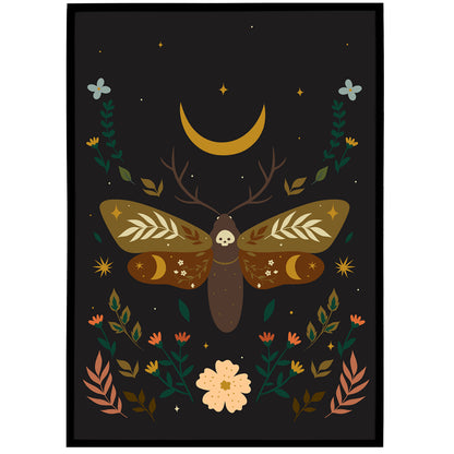 Boho Style Moth Art Print