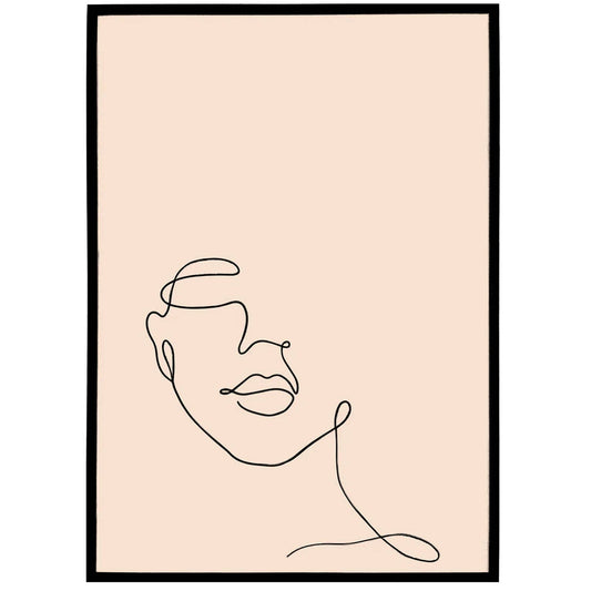 Minimalist Line Art Woman Art Print - HypeSheriff