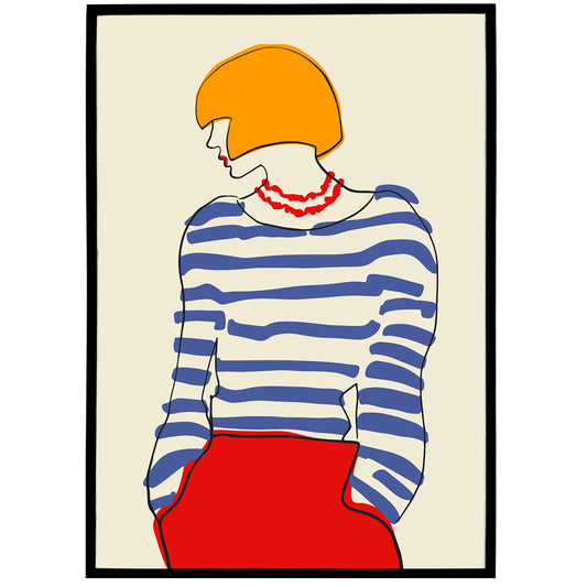 Fashion Girl Painting Poster