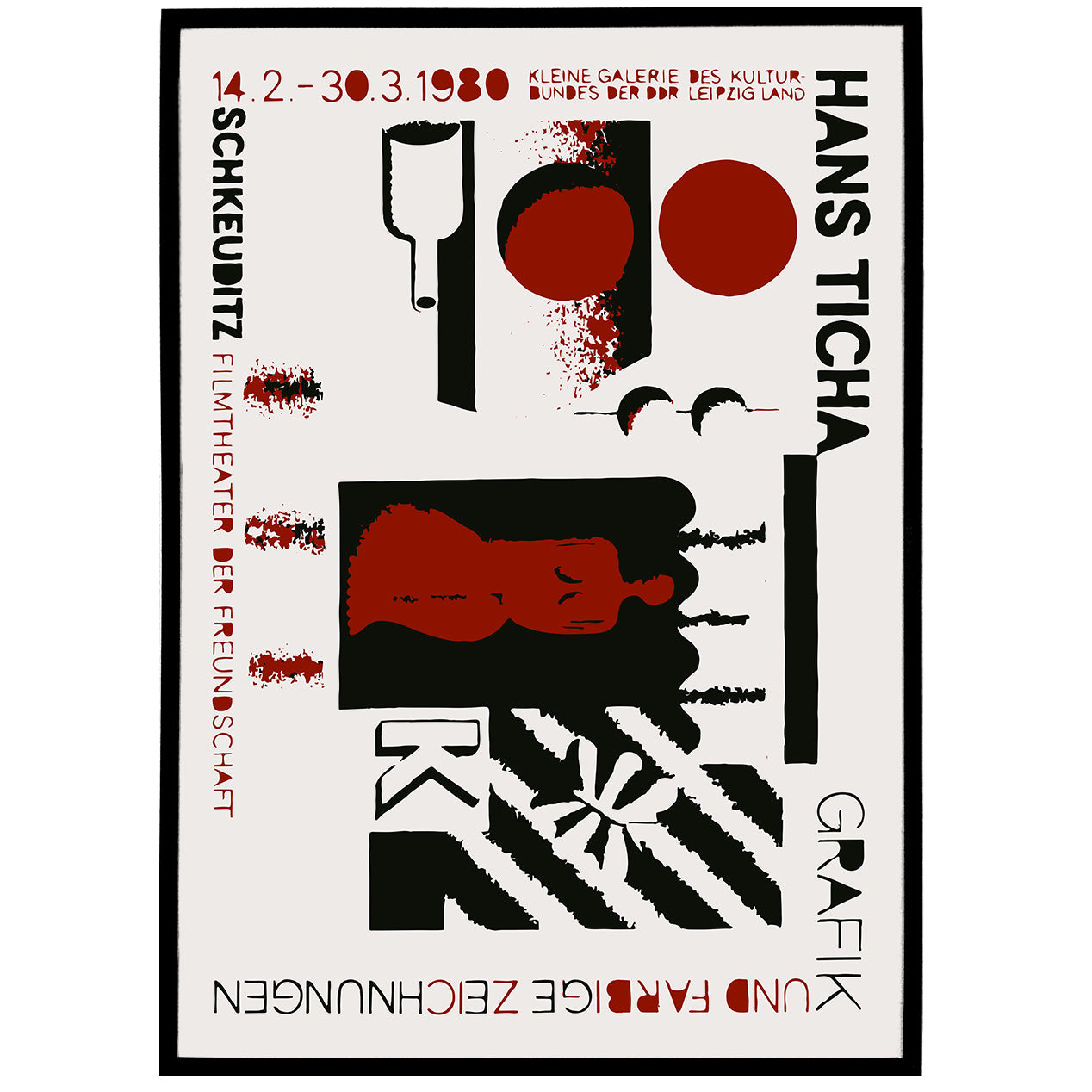 1980 Hans Ticha Exhibition Poster Print