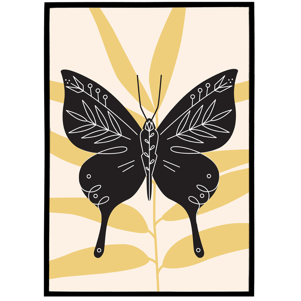 Butterfly Folk Illustration Print
