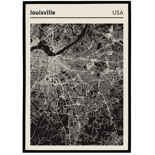 Louisville, USA - City Map Poster